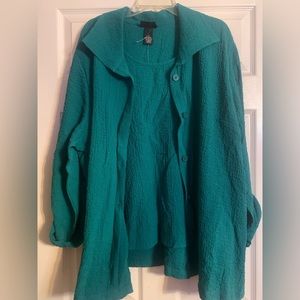 NWT Maggie Barnes button down shirt/Tank Sz 2X (22-24W)